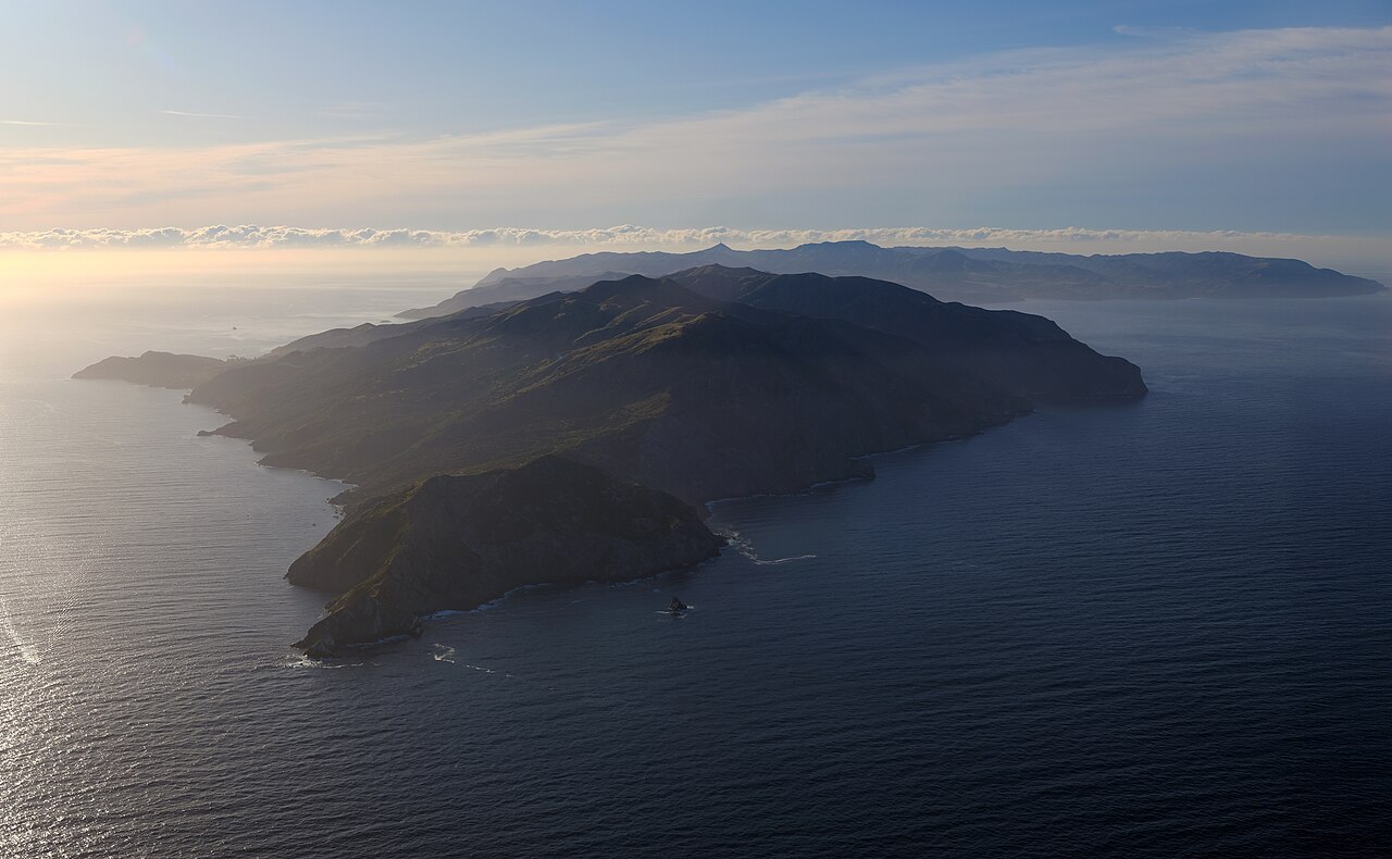 Aerial view of Catalina Island off the coast of California